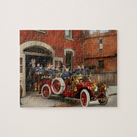 Brandweerwagen - Het vliegend team 1911 Legpuzzel (Horizontaal)