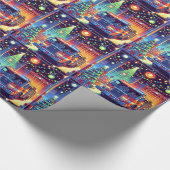 Brandweerwagen in Brandweerkazerne Kerstboom en Gi Cadeaupapier (Hoek)