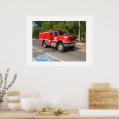 Brandweerwagen in Manitou Springs Poster (Keuken)