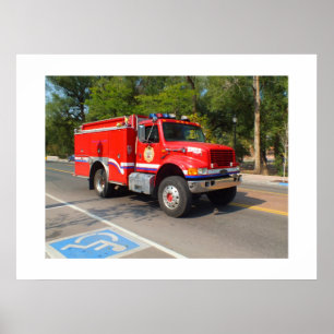 Brandweerwagen in Manitou Springs Poster