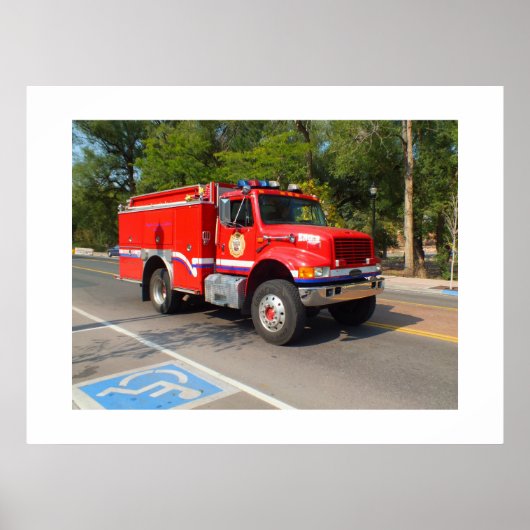 Brandweerwagen in Manitou Springs Poster (Voorkant)