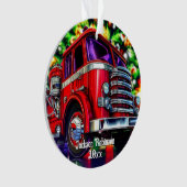 Brandweerwagen Kerstmis Ornament (voorkant)