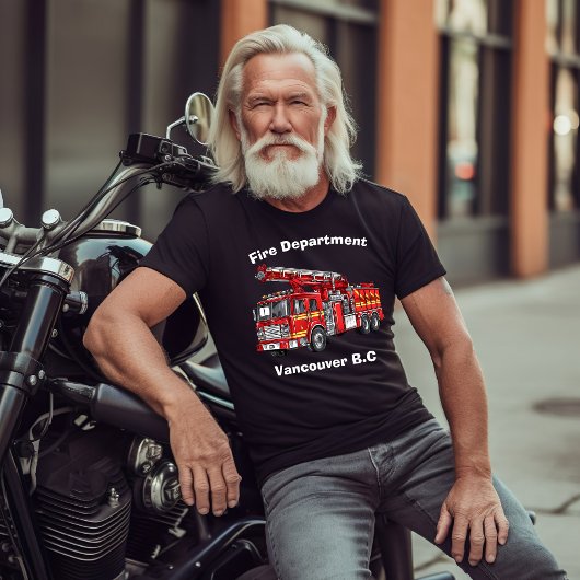 Brandweerwagen klaar voor actie t-shirt