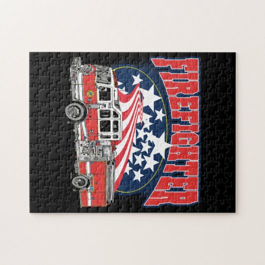 Brandweerwagen Legpuzzel (Horizontaal)