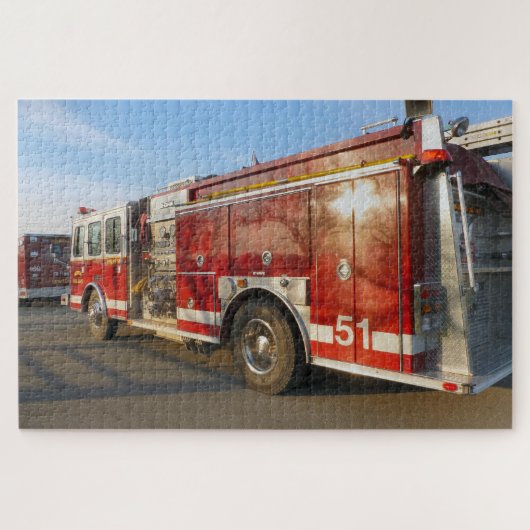 Brandweerwagen Legpuzzel (Horizontaal)