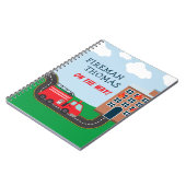 Brandweerwagen met voornaam kleine jongen notitieboek (Linkerzijde)