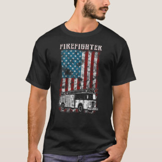Brandweerwagen Noodlijdende Brandweerman Amerikaan T-shirt