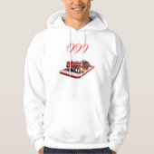 Brandweerwagen op mobiele telefoon 000 Logo, Hoodie (Voorkant)