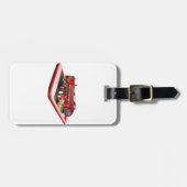 Brandweerwagen op snelheidswijzerplaat, bagagelabel (Voorkant horizontaal)