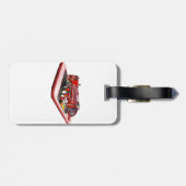 Brandweerwagen op snelheidswijzerplaat, bagagelabel (Achterkant horizontaal)