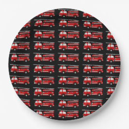 Brandweerwagen Papieren Bordje