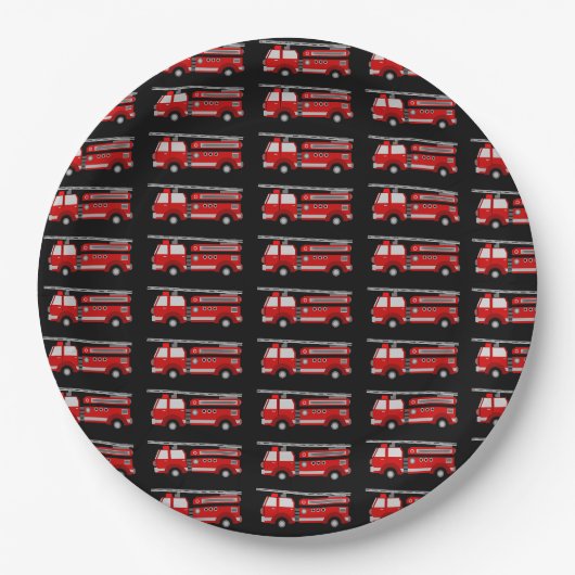 Brandweerwagen Papieren Bordje (Voorkant)