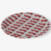 Brandweerwagen Papieren Bordje (Gekanteld)