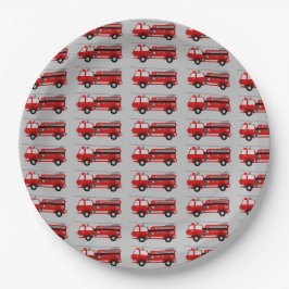 Brandweerwagen Papieren Bordje