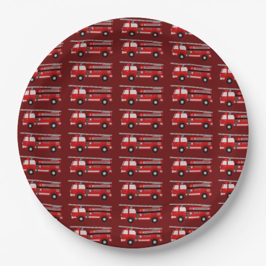 Brandweerwagen Papieren Bordje (Voorkant)