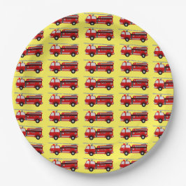 Brandweerwagen Papieren Bordje
