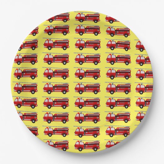 Brandweerwagen Papieren Bordje (Voorkant)