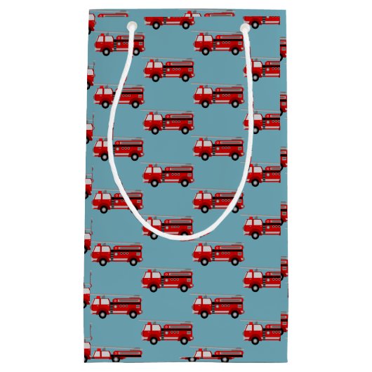 Brandweerwagen Partij Verjaardagscadeau tassen Klein Cadeauzakje (Voorkant)