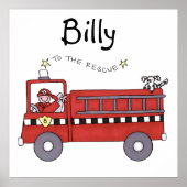 Brandweerwagen Poster (Voorkant)