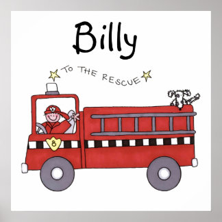 Brandweerwagen Poster