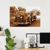  brandweerwagen poster (Thuiskantoor)