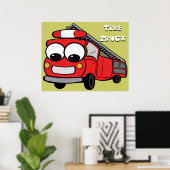 Brandweerwagen - poster (Thuiskantoor)