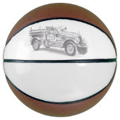 brandweerwagen potlood schetsen brandweertekening basketbal (Voorkant)