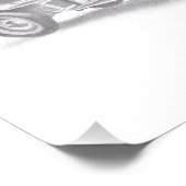 brandweerwagen potlood schetsen brandweertekening foto afdruk (Hoek)