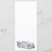  brandweerwagen potlood schetsen brandweertekening menu (Voorkant)