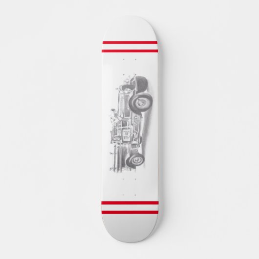 brandweerwagen potlood schetsen brandweertekening persoonlijk skateboard (Voorkant)