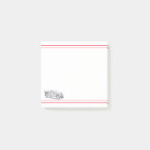 brandweerwagen potlood schetsen brandweertekening post-it® notes (Voorkant)