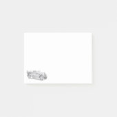  brandweerwagen potlood schetsen brandweertekening post-it® notes (Voorkant)