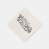  brandweerwagen potlood schetsen brandweertekening servet (Hoek)