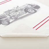  brandweerwagen potlood schetsen brandweertekening sherpa deken (3/4)