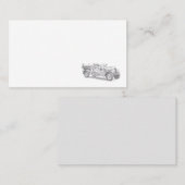  brandweerwagen potlood schetsen brandweertekening visitekaartje (Voorkant / Achterkant)