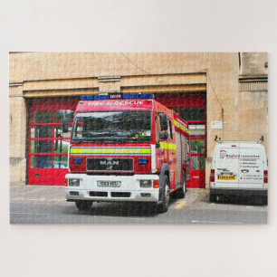 Brandweerwagen, reddingwagen, Bath, Engeland Legpuzzel