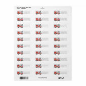 Brandweerwagen retouradreslabels etiket (Full Sheet)