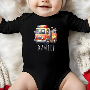 Brandweerwagen Schattigee brandweerman Romper