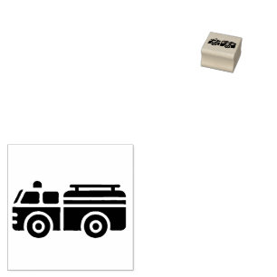 Brandweerwagen Silhouetstempel Rubberstempel