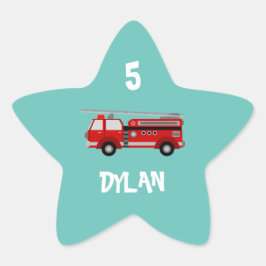 Brandweerwagen Ster Sticker