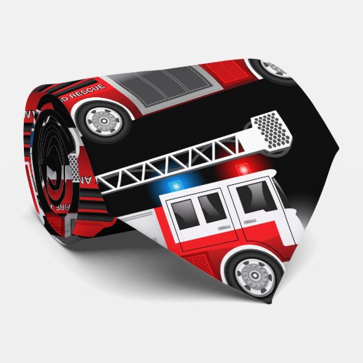 Brandweerwagen Stropdas (Opgerold)