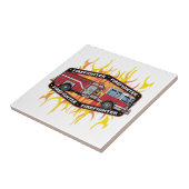 Brandweerwagen Tegeltje (Zijkant)