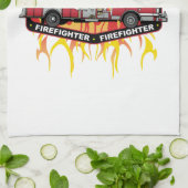 Brandweerwagen Theedoek (Gevouwen)