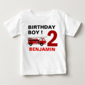 Brandweerwagen Thema 2e Verjaardagsfeestje (Voorkant)