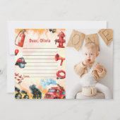 Brandweerwagen Tijdcapsule Notitie Berichtkaart Kaart (Voorkant)