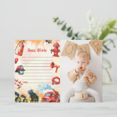 Brandweerwagen Tijdcapsule Notitie Berichtkaart Kaart (Staand voorkant)