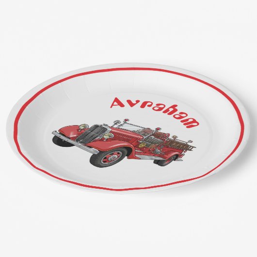 Brandweerwagen upsherin bord (Gekanteld)