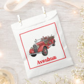Brandweerwagen upsherin gunstzak bedankzakje (Geknipt)