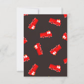 Brandweerwagen Verjaardag Bedankkaart (Achterkant)