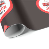 Brandweerwagen Verjaardag Cadeaupapier (Rol Hoek)
